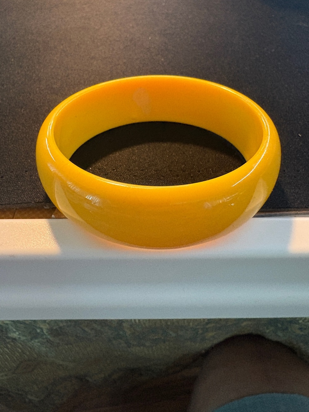 Yellow Resin Bangle Bracelet